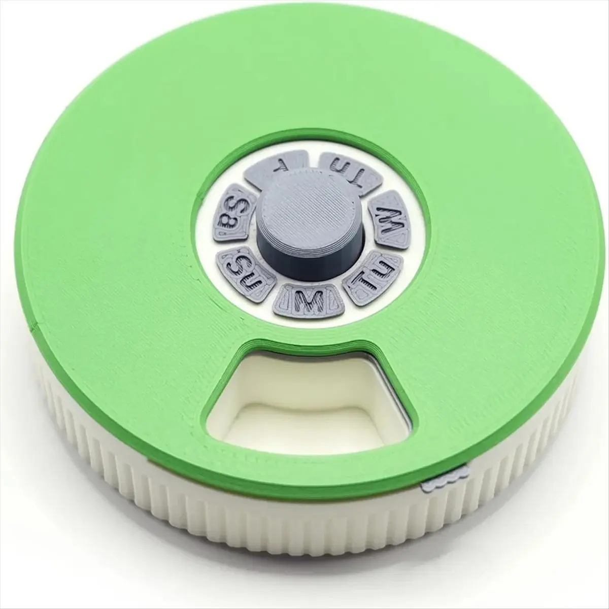 

Органайзер для таблеток с поворотным механизмом, еженедельный органайзер для таблеток, 7-секционная вращающаяся коробка для таблеток для ежедневных лекарств, витаминов