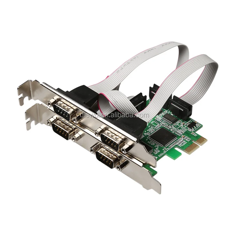 

10 шт. 4-последовательный порт RS232 Комбинированная карта PCI Express