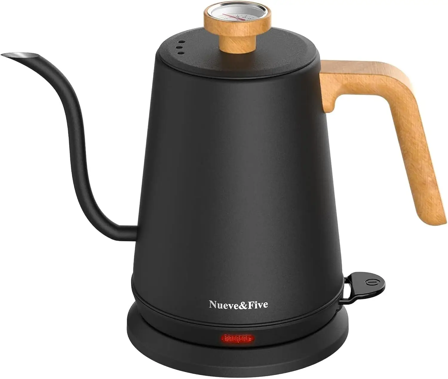 

Gooseneck Electric Kettle with Thermometer, 1L Auto Shut-Off, Stainless Steel for Coffee & Tea