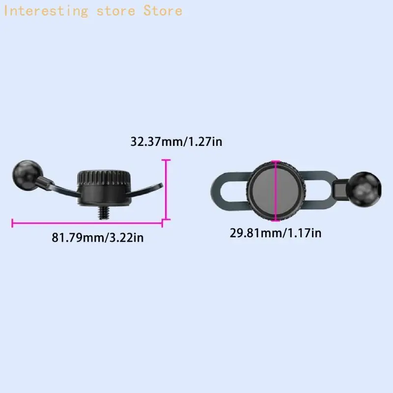 Fahrzeugmontagesockel mit 17-mm-Kugelkopf, 1/4 Schraube für Auto-Monitor-Pad 55KC – Detail 6