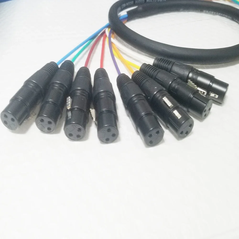 

M/F 8 Channel Snake Cable 8 Pairs Male to Female 3 Pin XLR Balanced Cable