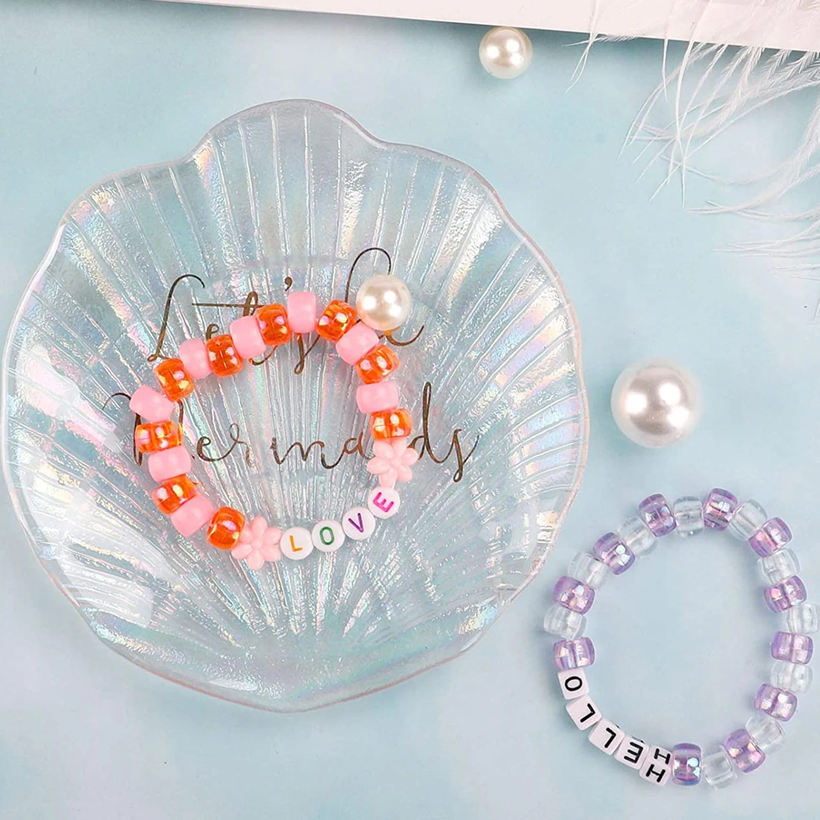 

Alphabet Bead Set Plastic DIY Crafts Assorted Color Loose Beads Jewelry Making Accessory Charm Creative Project