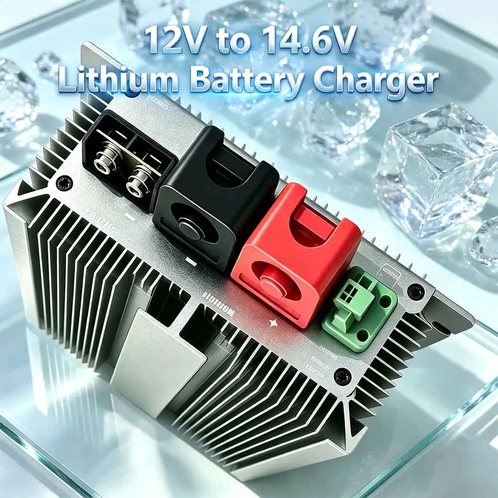 12V to 14.6V 40A 50A 80A DC DC Lithium Battery Charger LiFePO4 Step UP Power Converter Voltage 14.6v 80A Charger for Cars Solar