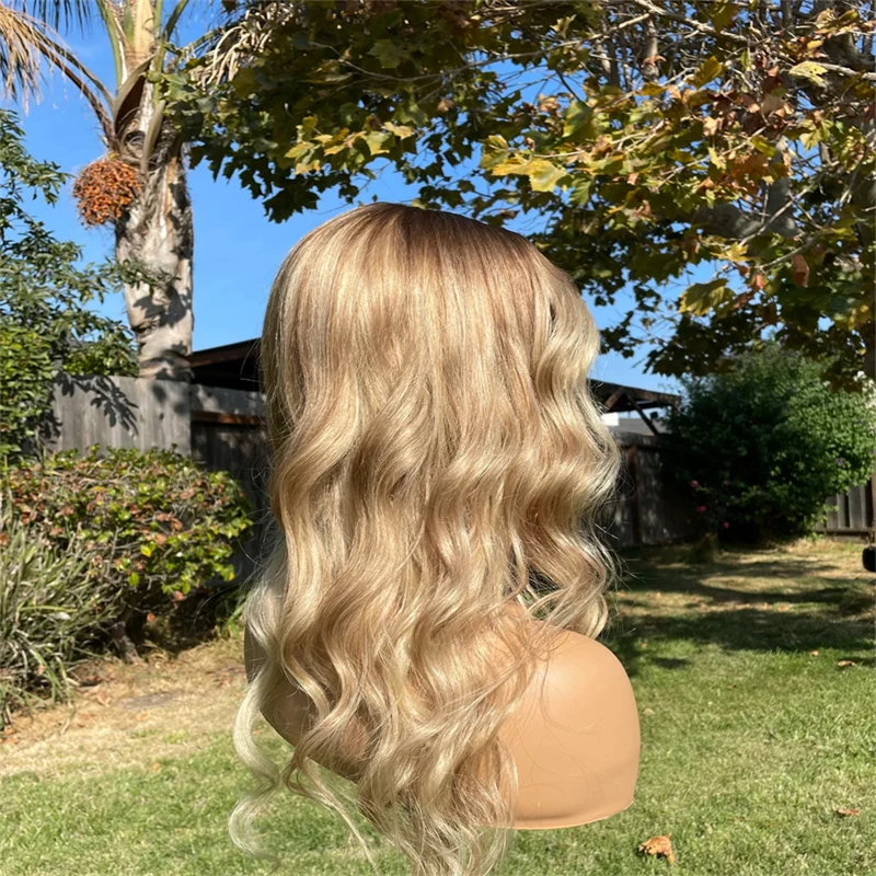 Ash Blonde Body Wave Lace Front Wig para mulheres, HD Lace Frontal Wig, 22 ", perucas de cabelo humano, 13x4, 13x6