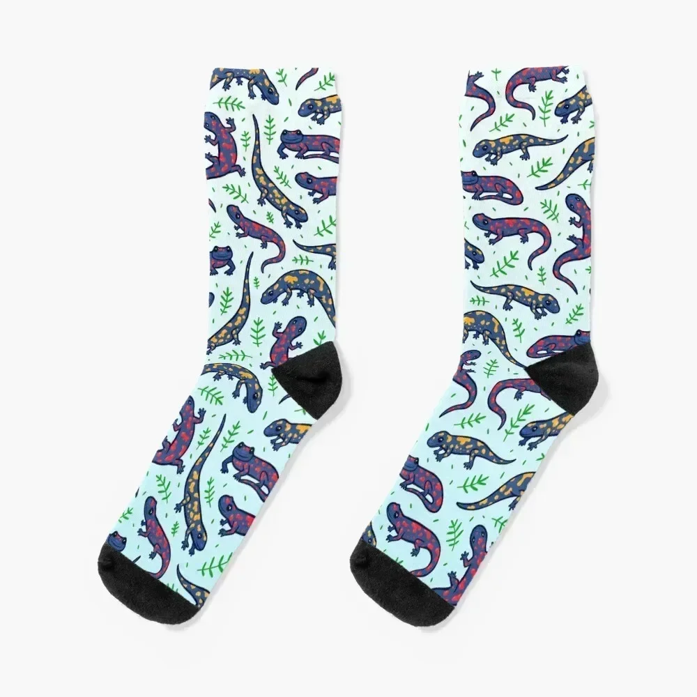 

Fire Salamanders Socks new year with print gift sports and leisure Socks Girl Men's