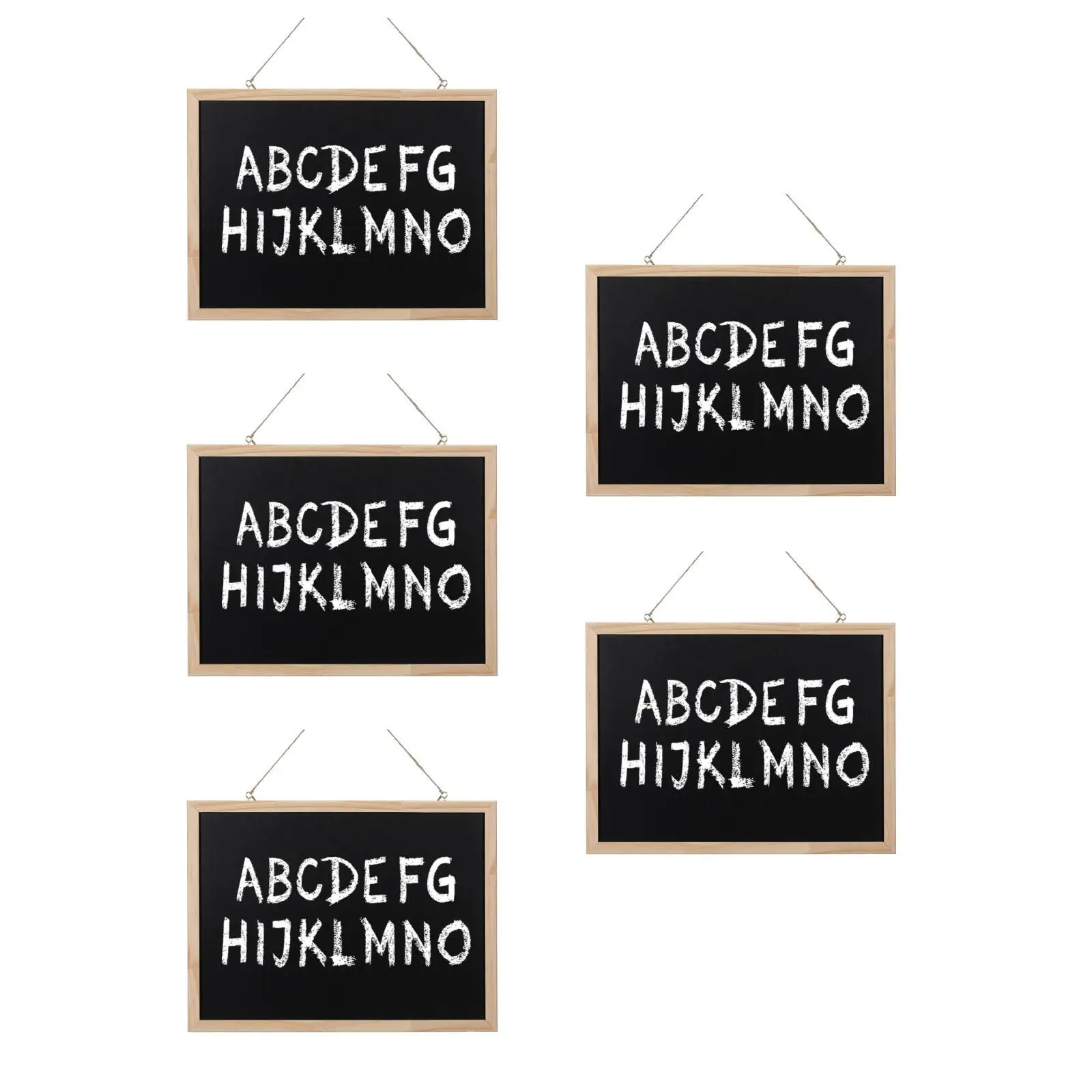

5pcs 5 Pieces Chalk Board Hanging Sign Chalkboard for Wall Signs Walls Dorm Door Wedding