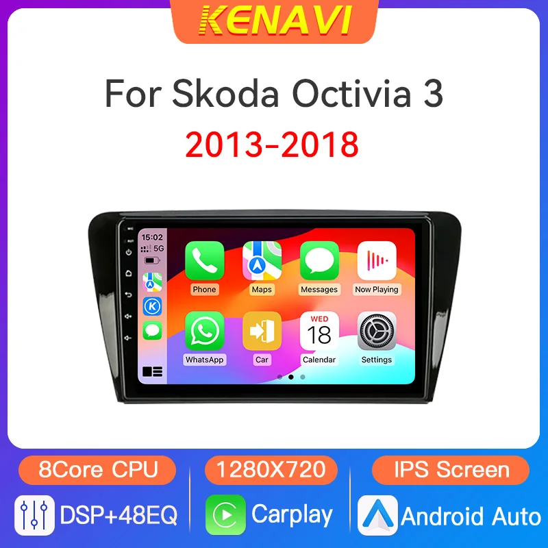 

Car Stereo Radio Multimedia Video Player For Skoda Octavia 3 A7 2013-2018 GPS RDS DSP FM Wireless Carplay Android Auto Head Unit