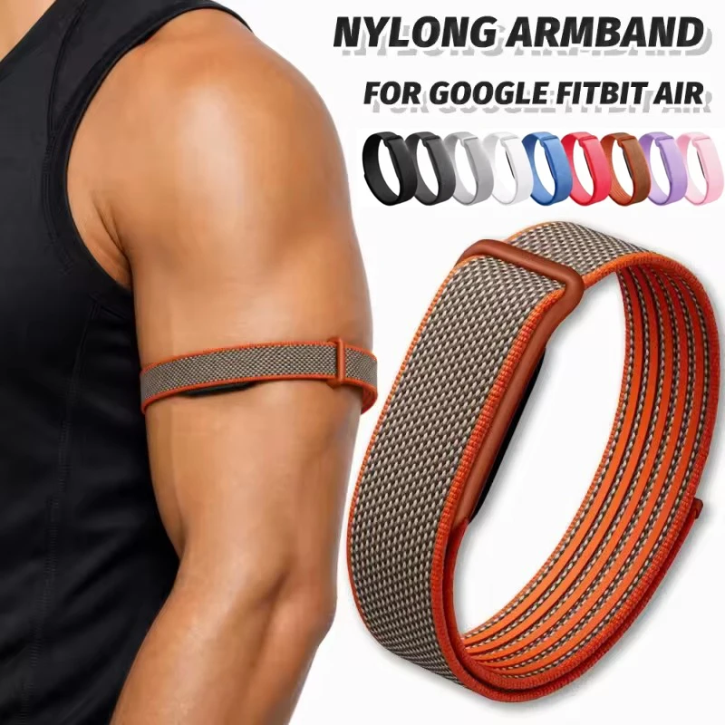 Nylon Breathable Watch Strap for Google Fitbit Air Magic Tape Adjustable Loop Band with Metal Buckle Quick-dry Replacement Strap