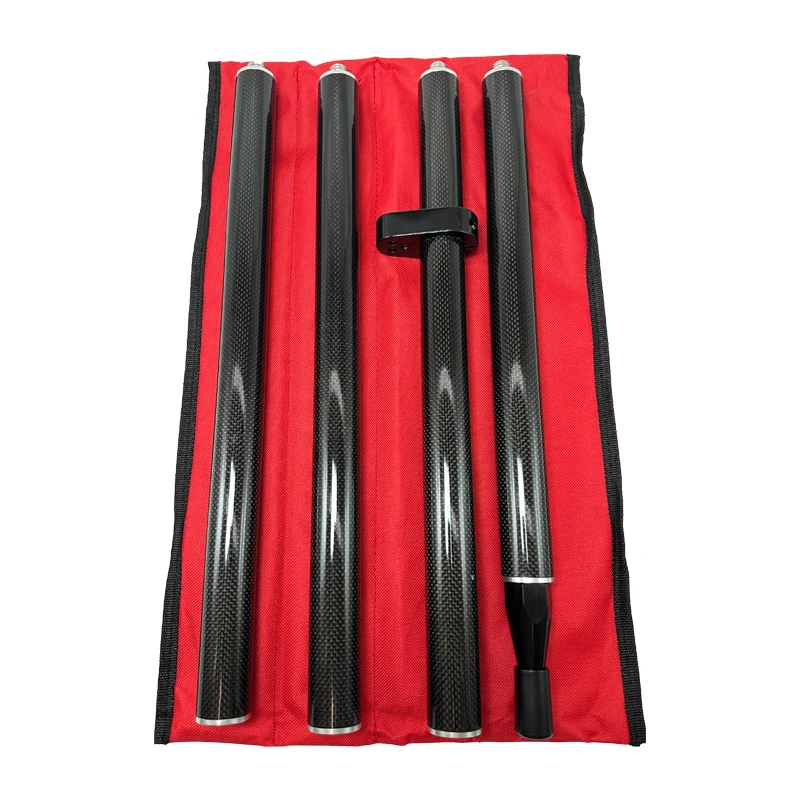 New 1.8M Survey Pole 1.8M length GPS PRISM POLE Carbon Fibre Pole GPS GNSS RTK SURVEYING TYPE, 4 PCS Poles, 5/8x11 Thread