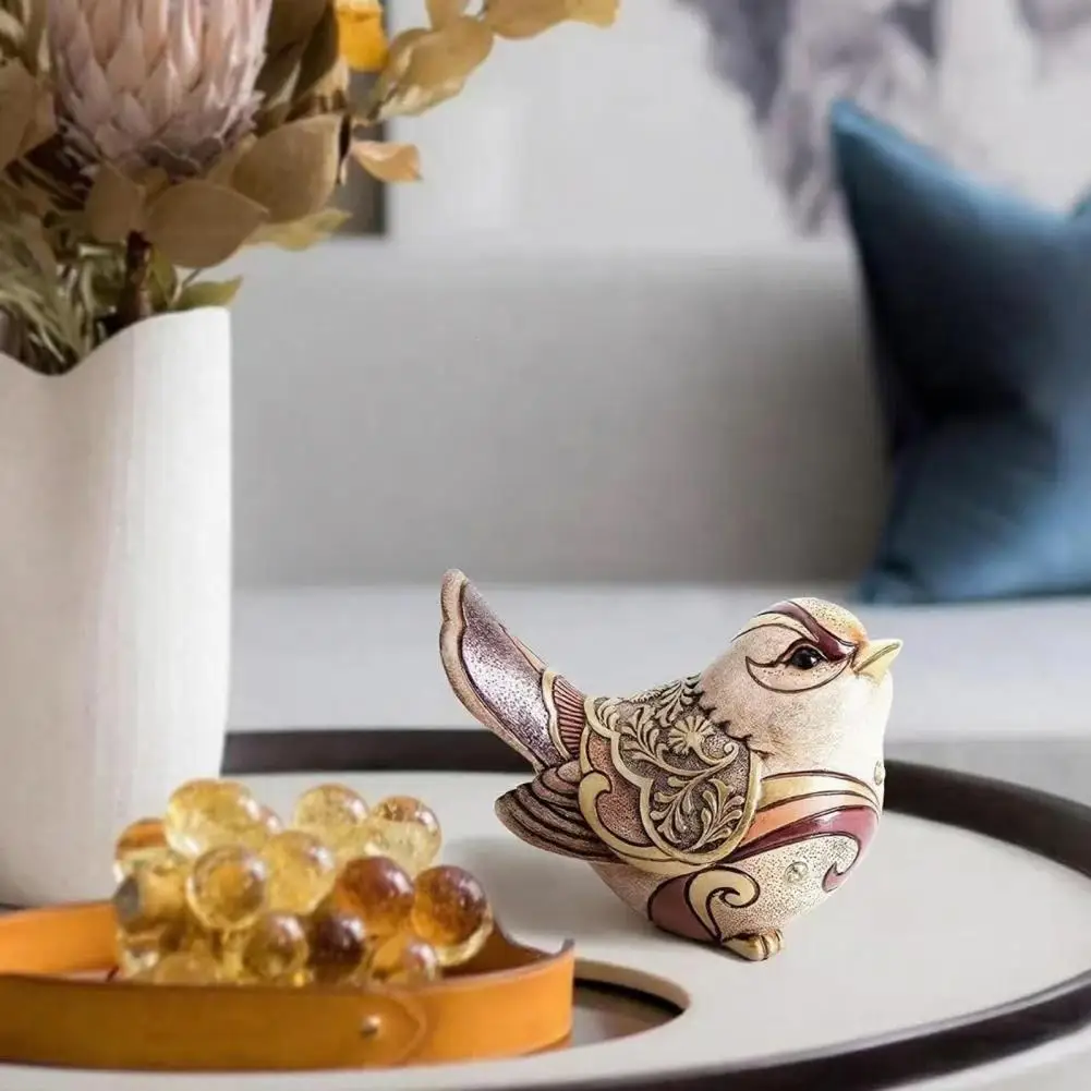 

Bird Statue Decoration Boho Resin Bird Figurine Home Decor Vintage Sculpture for Table Bookshelf Decorative Bird for Office