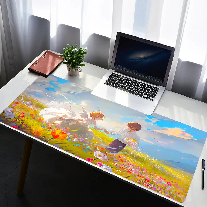 Mouse Pad Laptop Rubber Extended Desktop Mat Computer Gamer Mousepad PC Gaming Accessories HD Keyboard Pad C-card Captor Sakura