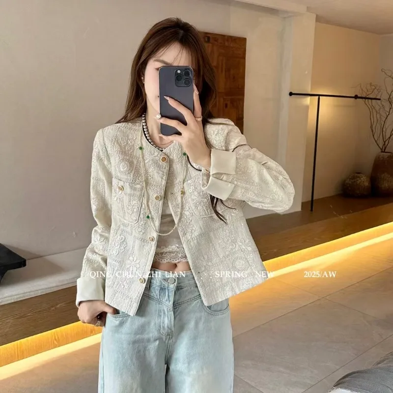 

Women Clothes Autumn Winter Fashion Simplicity Chinese Style Button O-neck Female Temperament Loose Indie Folk Cardigan Loose