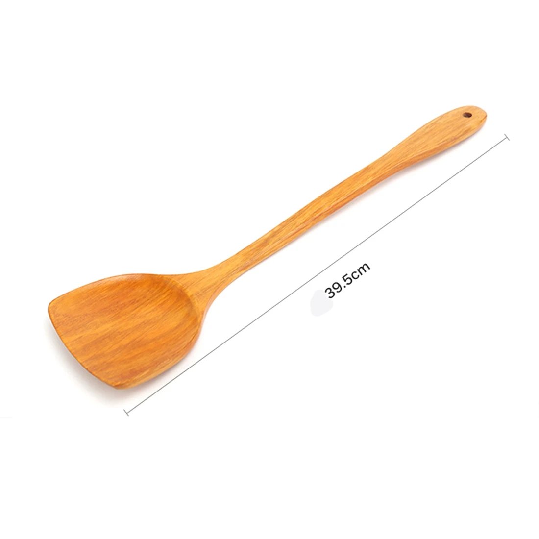 Y50A-4Pcs Wooden Kitchen Utensils No Paint Non-Stick Pot Solid Wood Shovel Set Pure Teak Solid Wood Long Handle Shovel Tool