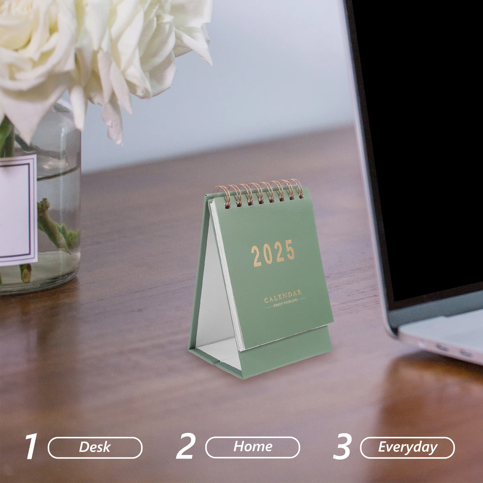 

2024-2025 Flip Desk Calendar Mini Desktop Calendar Thick Paper Office Desk Supplies Monthly Planner Daily Schedule Organizer