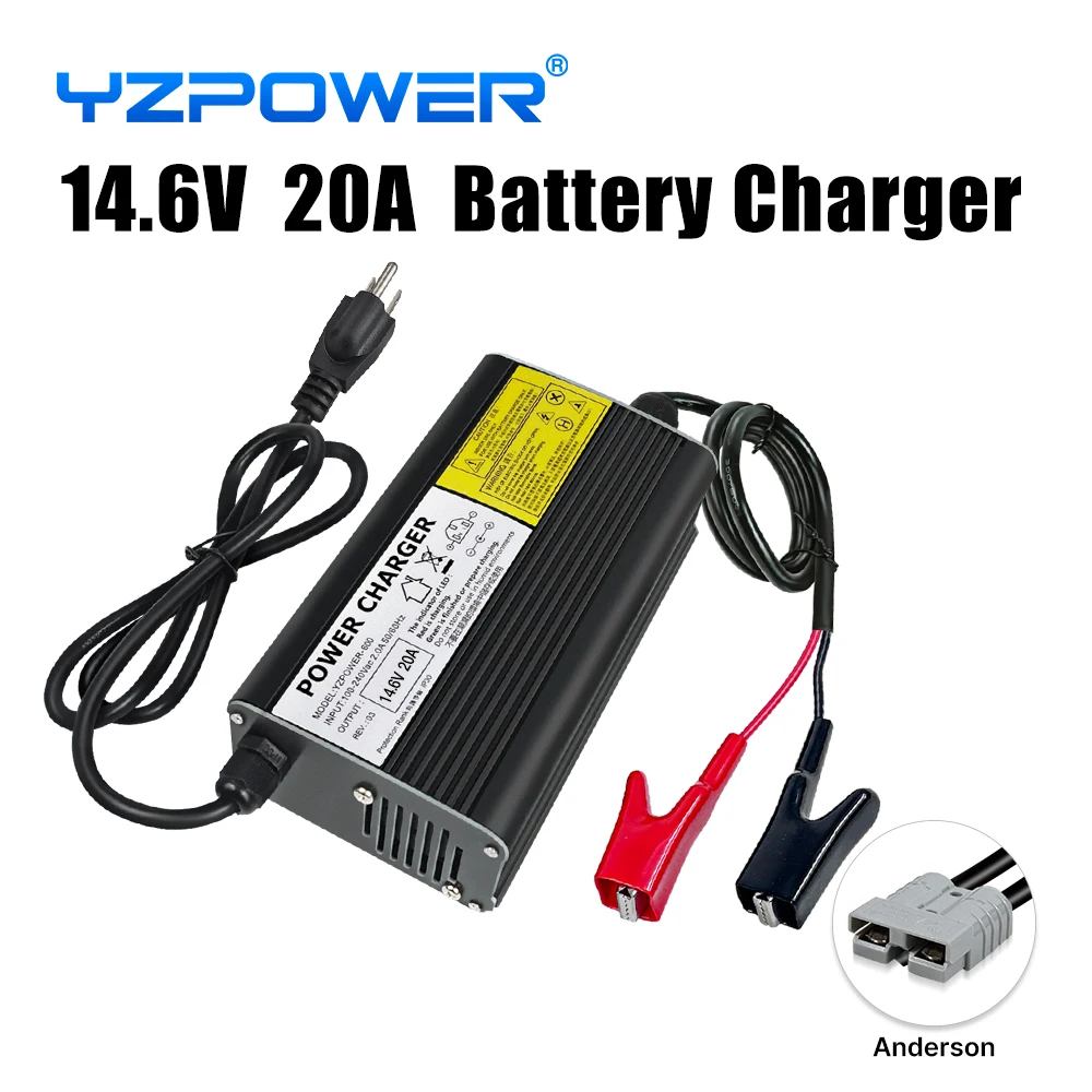 YZPOWER 14.6V 4S 10A20A40A60Alifepo4 ładowarka litowa do elektronarzędzi 12V szybkie ładowanie ładowarka DC