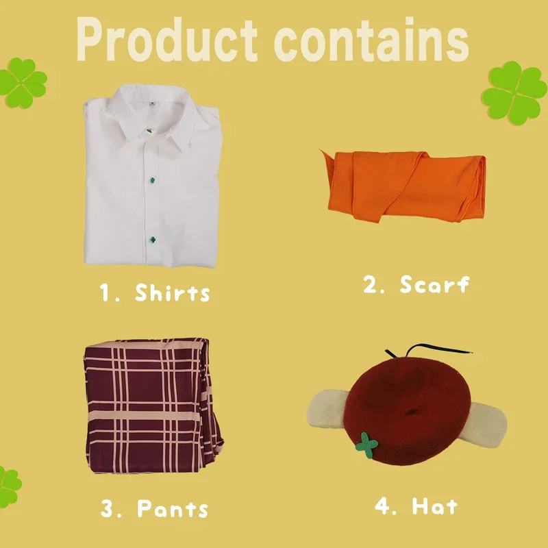 أزرق قفل أنيمي تأثيري زي ، باروكة باشيرا ، ارتداء عارضة ، قميص لطيف ، بنطلون ، وشاح ، قبعة ، وردة صافي ، زي حفلة جمالية ، هدية