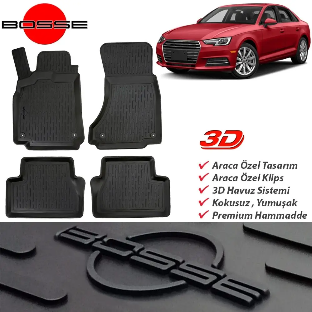 For Audi A4 Mat 3D Pool Sedan 2016 Post BOSSE