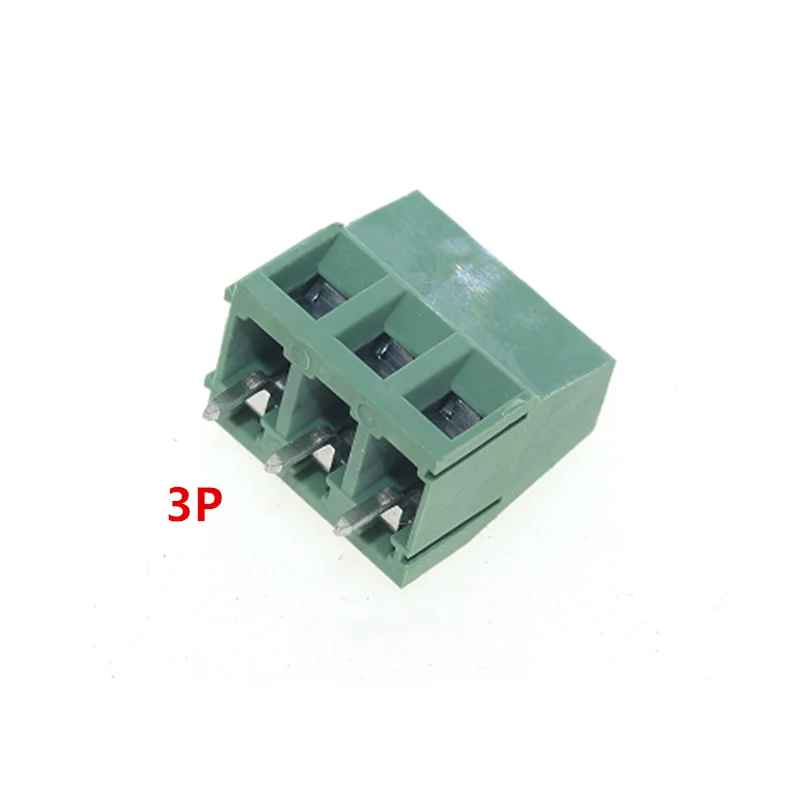 10Pcs KF120/KF128 2.54mm/3.5mm/3.81mm/5.0mm/5.08mm Pitch 2p/3p Straight Pin Pcb Screw Terminal Block Connector 2/3/4/5/6/8/10Pin