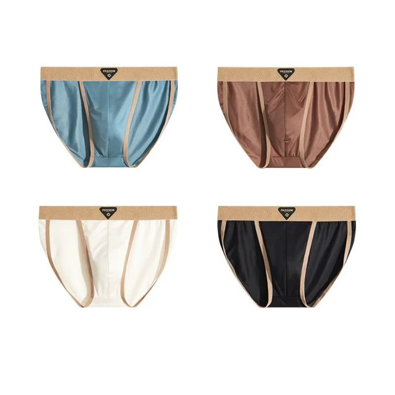 4PCS Men's Briefs 2026 New Light Luxury Personalized Summer Thin Comfortable Breathable Mid-waist