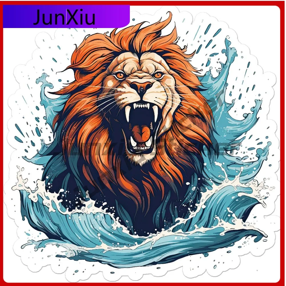 

Lion Head Wave Hot Must Have Vinyl Stylish Truck Decal Waterproof Car Laptop Window Bumper Auto Exterior Gift Decor