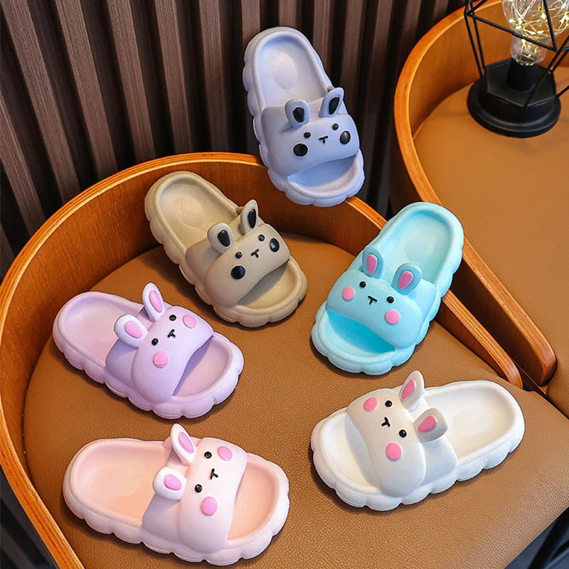 Children\'s Slippers Cartoon Anti-Slip Wear-resistant Sandals Boys and Girls Bathroom Slippers Cute Baby Indoor Home Casual Shoes