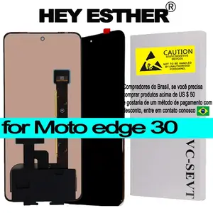 Bilashmart AMOLED Motorola Moto Edge 30 LCD Display Touch Panel Screen Digitizer Assembly Moto Edge30 XT2203 1 LCD With fingerprint