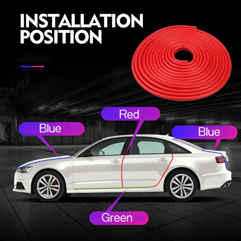 Tira anticolisión para puerta de coche, cinta protectora antiarañazos en forma de U, bordes decorativos, tira de sellado para coche