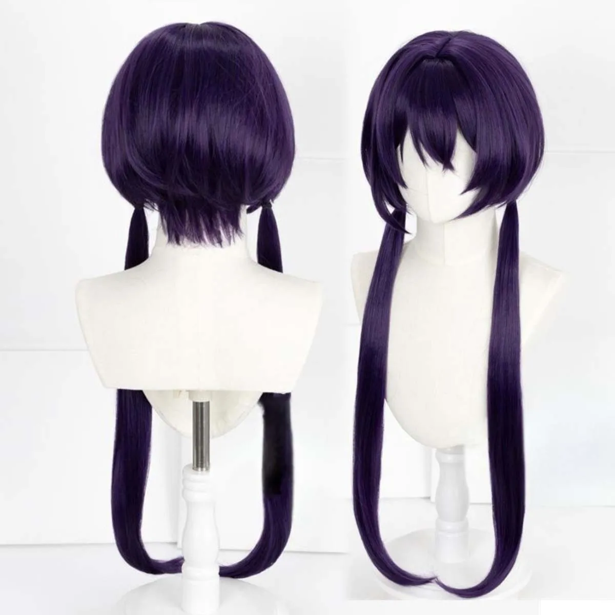 Anime Bungo Stray Dogs Izumi Kyouka Cosplay Wig Heat Resistant Synthetic Hair Double Horsetail Purple Long Hair For Women