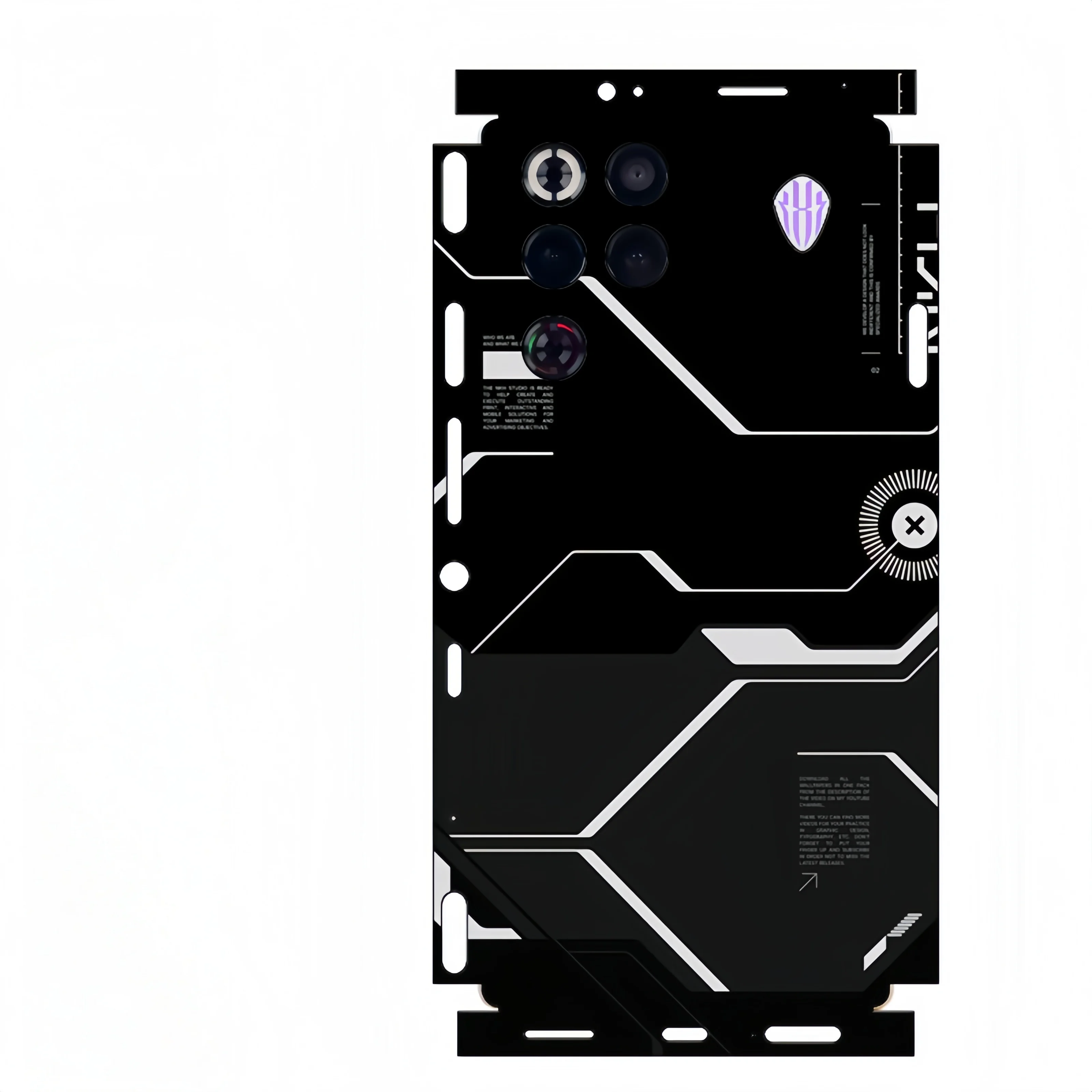 ملصق لاصق لامع لهاتف ZTE Nubia Red Magic 8 8S 9 9S Pro 10 11pro واقي للشاشة الخلفية غطاء الفيلم ملصق غير لامع