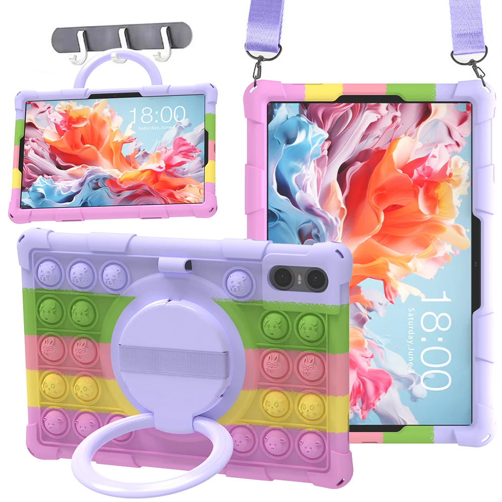 Чехол для Teclast P30T P30, мягкий силиконовый чехол-подставка для Teclast H42Y, детский 10,1-дюймовый чехол с плечевым ремнем