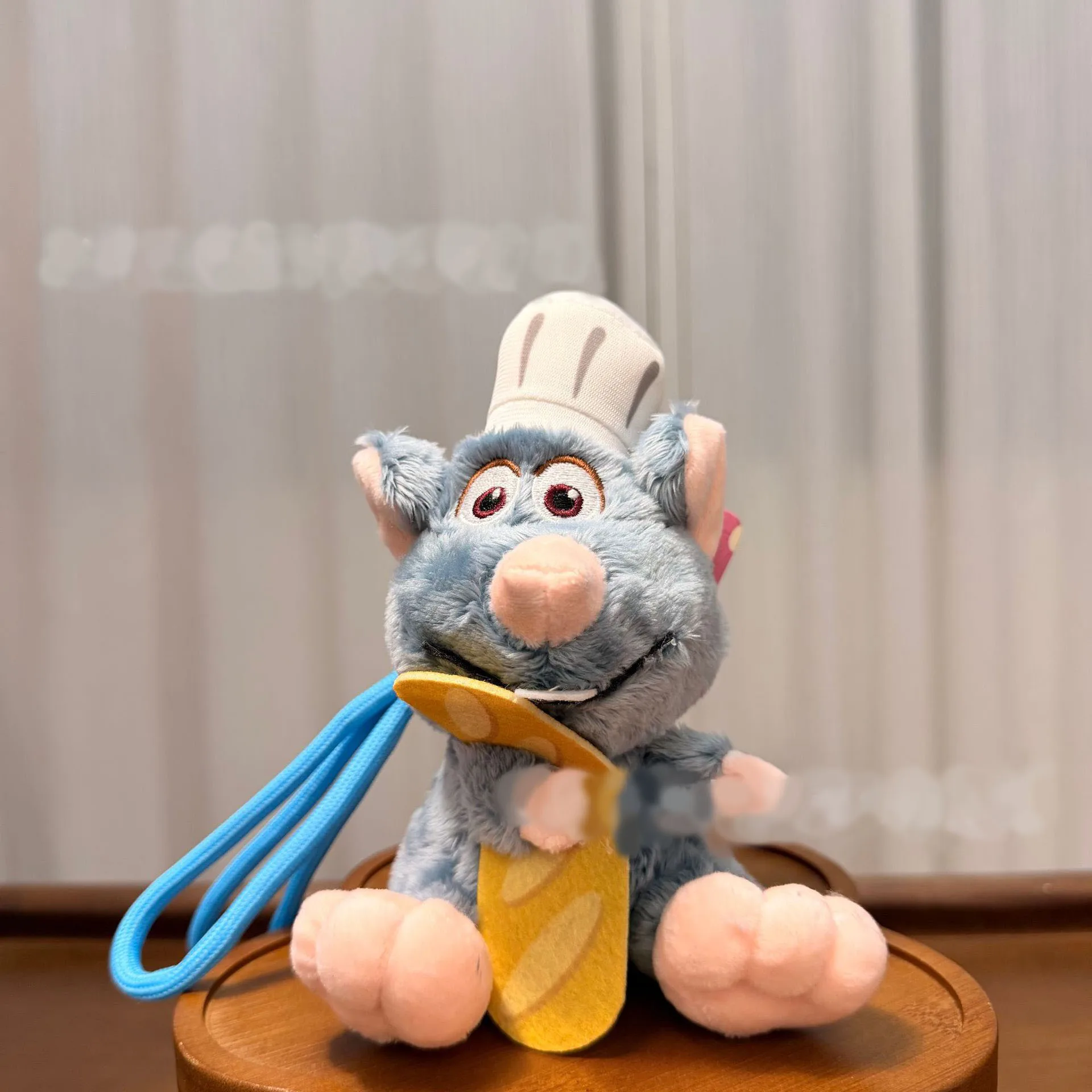 Lindo dibujo animado Chef ratón llavero de felpa bolsa colgante muñeca juguete Material suave regalo accesorios para llaveros