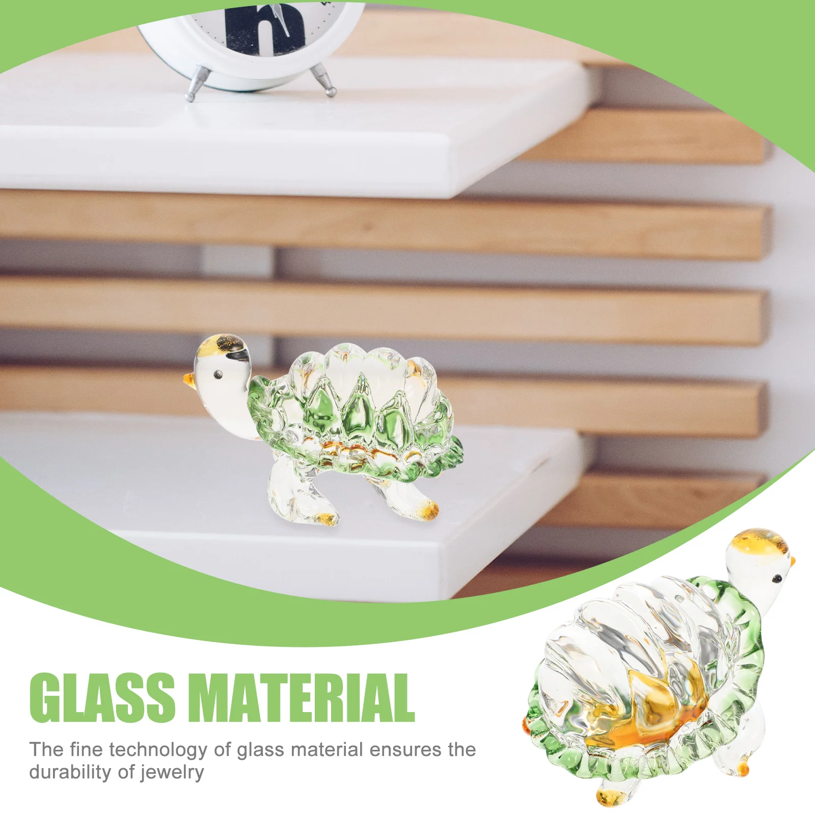 

Glass Turtle Decor Small Exquisite Craft for Home Living Room Bedroom Desktop Ornament Layout Tortoise Artwork