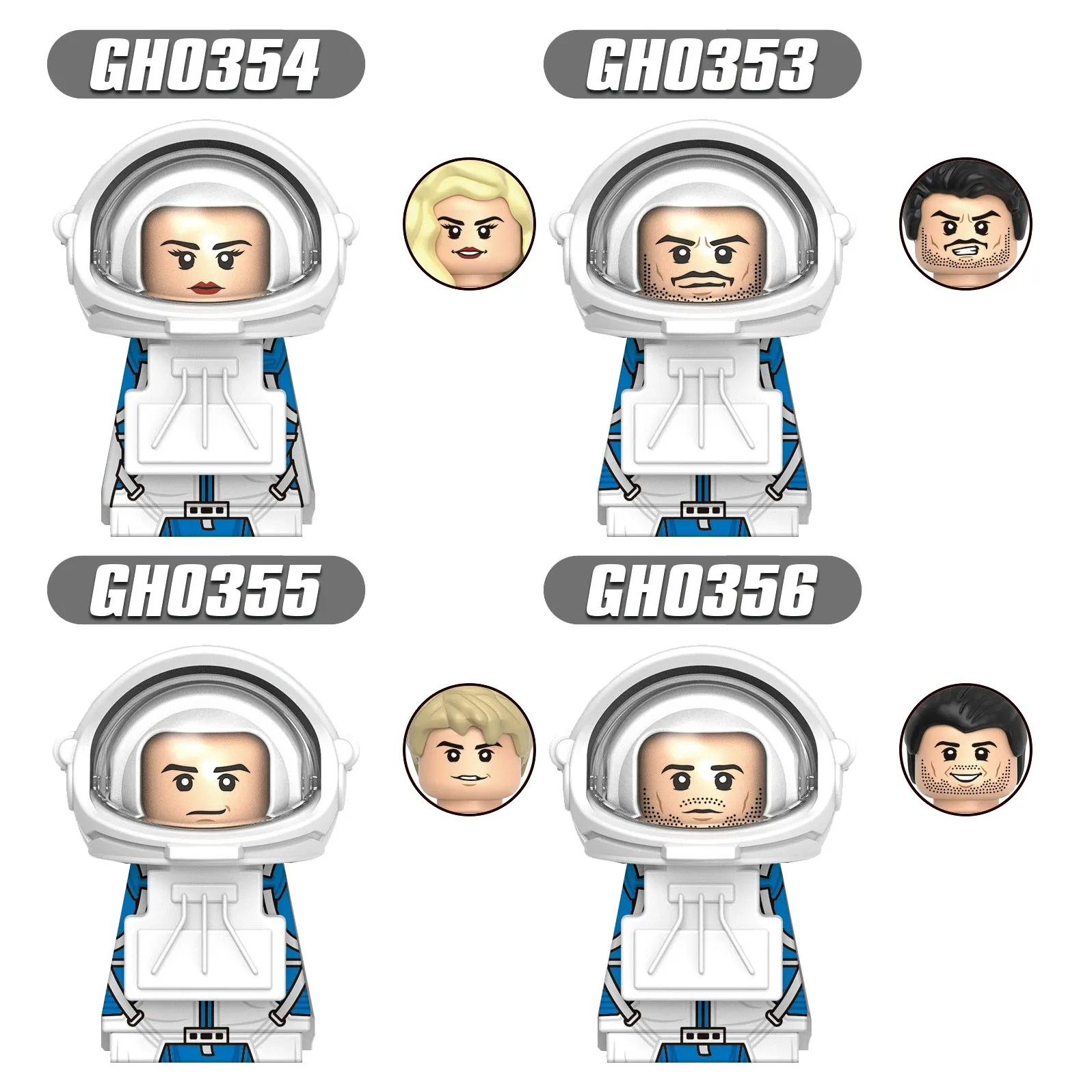 MOC Astronauten-Figuren Bausteine Stadtarbeiter Beruf Weltraum-Luftfahrt Zubehör Bausteine Spielzeug Kinder Geschenk