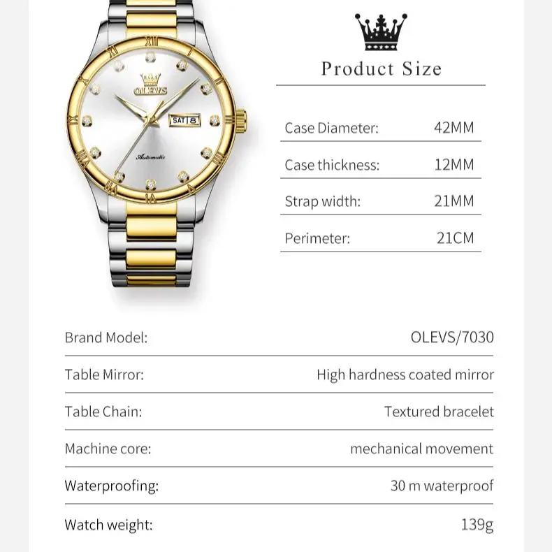 ساعة أوليفس ميكانيكية أوتوماتيكية للرجال ، ساعات يد من الفولاذ المقاوم للصدأ للعمل والترفيه ، أصلية ، عالية الجودة ، جديدة ،