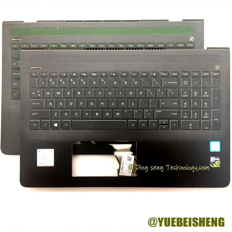 

YUEBEISHENG 95%New For HP 15-CB 15-cb073TX 15-cb075TX 15-cb006tx TPN-Q193 palmrest US keyboard upper cover