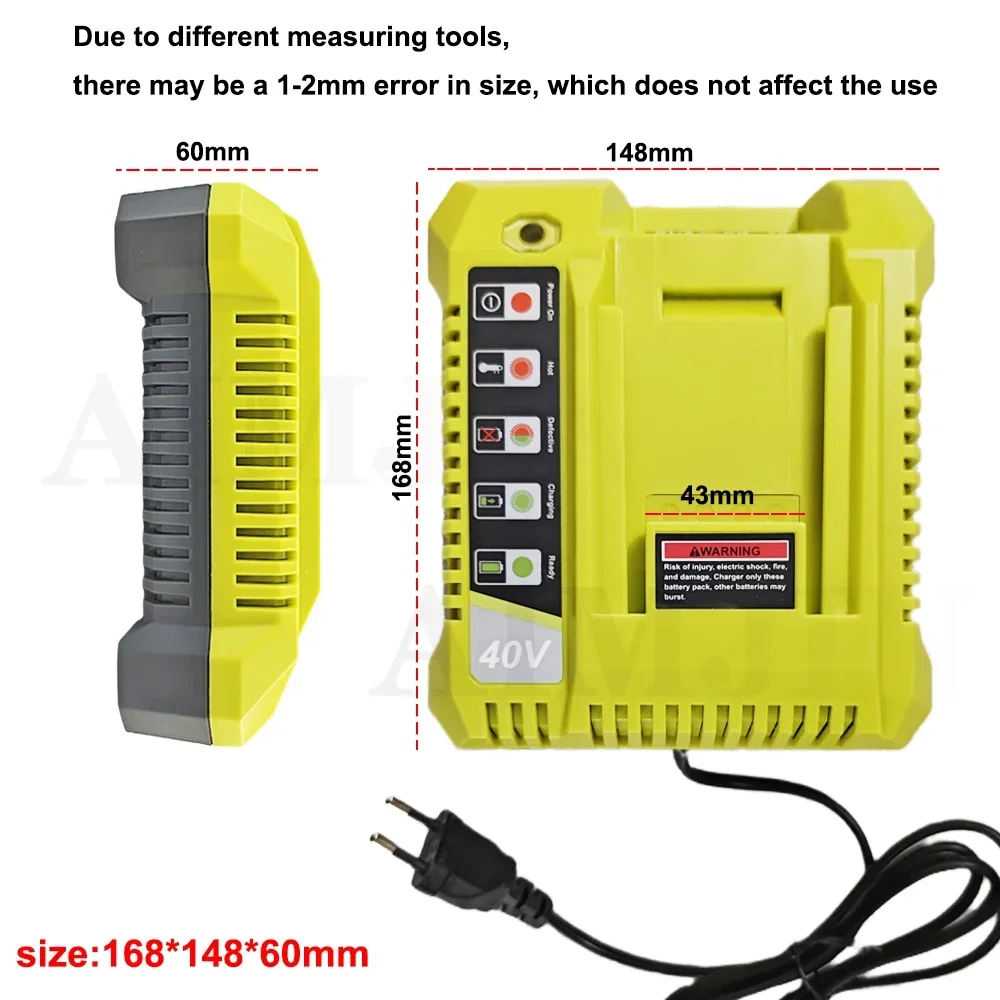 

Battery Charger For Ryobi 36V/40V Li-ion BPL3626 BPL3640 OP4040 BCL3620