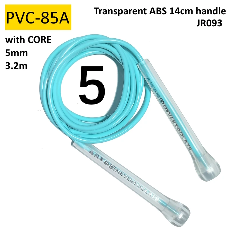 Corda di durezza 85A con manico robusto in ABS trasparente con nucleo 120 grammo corda per saltare in pvc fitness doppia sotto super lunga 3.2 metri