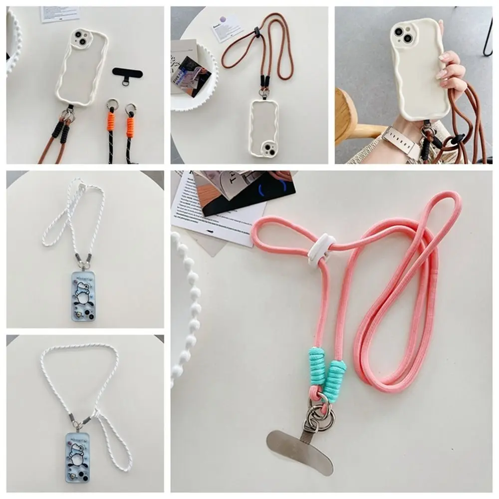Adjustable Crossbody Phone Lanyard Detachable Anti-lost Phone Neck Cord Shoulder Strap Lanyard Patch Long Phone Strap