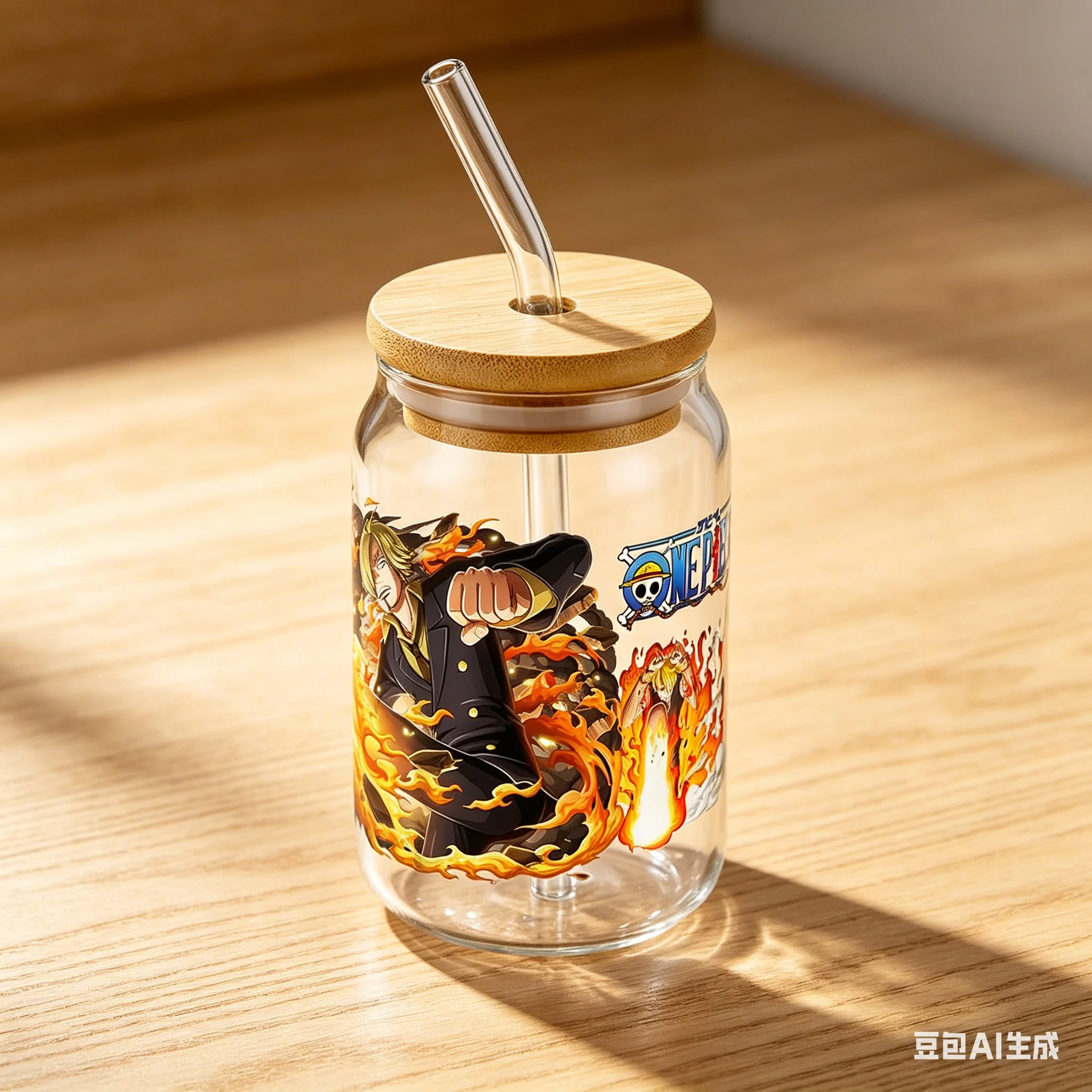 

popular Cartoon one piece patterns UV DTF Transfer Sticker for 16oz Glass Cup Wrap Permanent Waterproof Self-adhesive Sticker