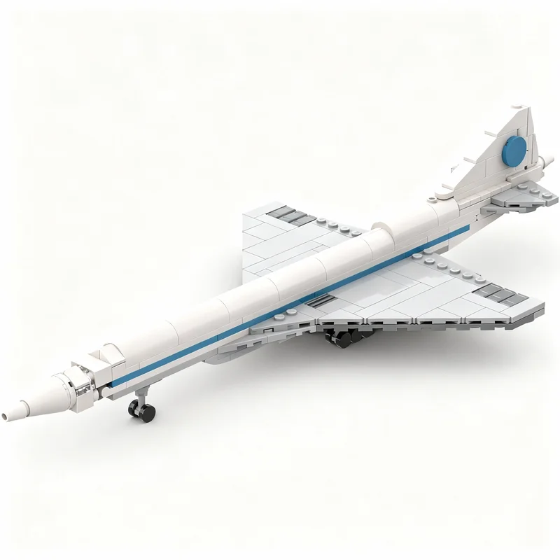 213pcs MOC City Airport MINI Boeings 2707 Model Building Blocks Assemble Display Creative Birthday Idea Collection Education