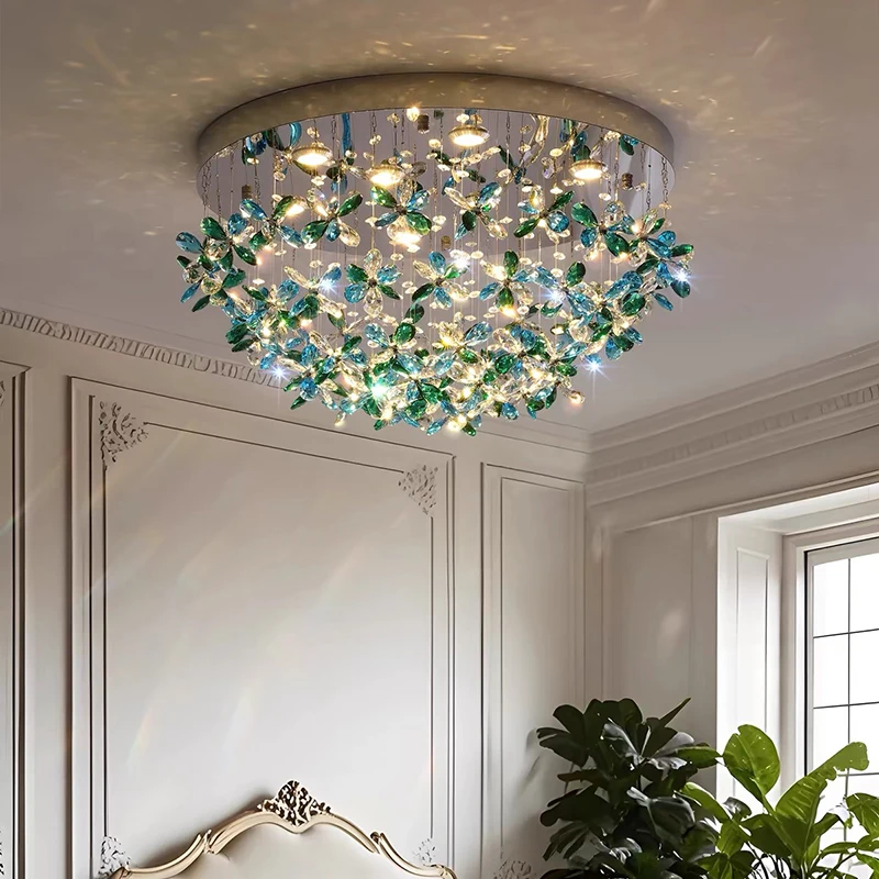 شقة غرفة المعيشة كريستال السقف ضوء المصباح الفاخرة الراقية غرفة المعيشة المصباح الرئيسي غرفة نوم فراشة مطعم الثريا #2