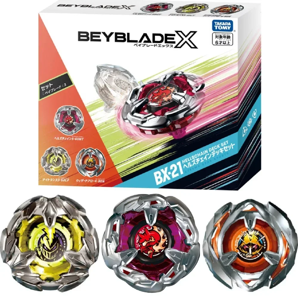 Takara Tomy Beyblade X BX-21 Hell\'s Chain deck set