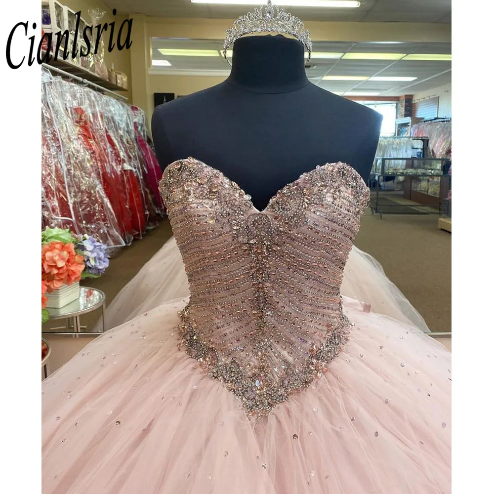 Vestido De cumpleaños De niña mexicana brillante, Vestidos De Quinceañera De 15 años, vestido Formal De encaje para fiesta, vestido De baile