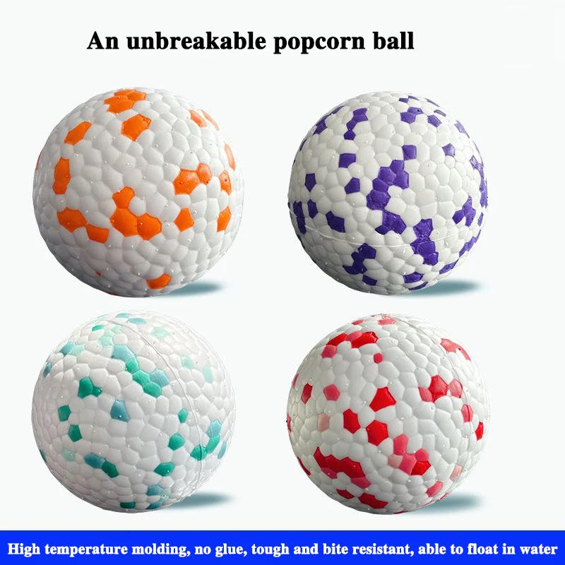 

1Pcs ETPU Popcorn Solid Ball Dog Toy Ball Grinding Teeth Training High Elasticity Floating Water Silent Bite Resistant