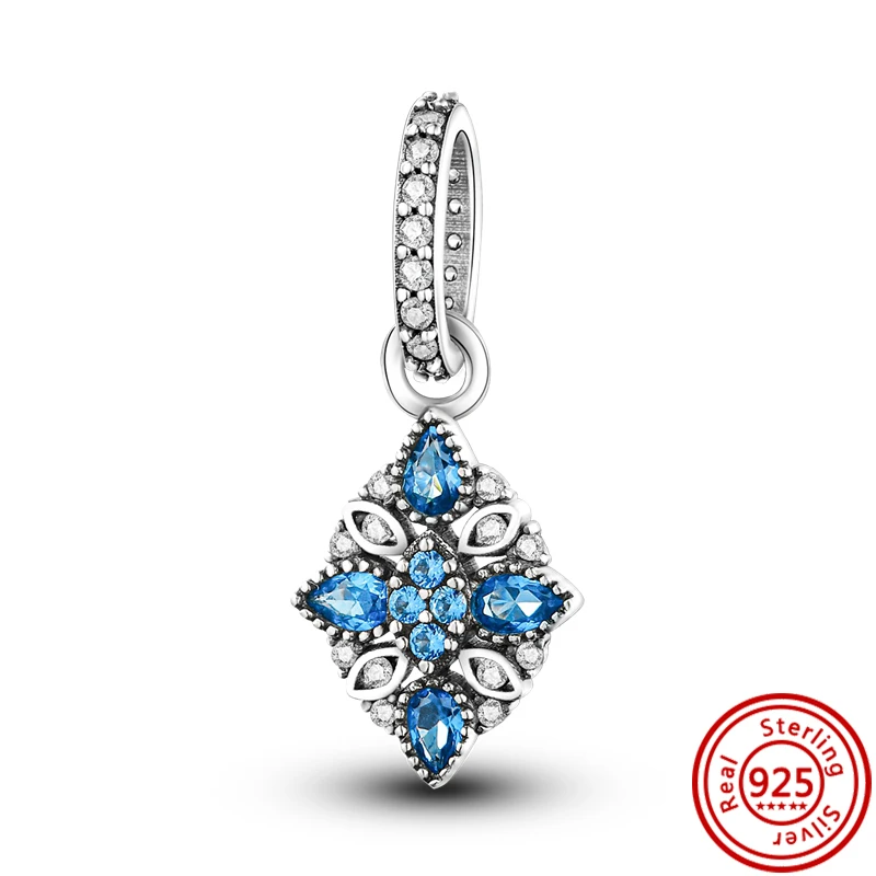 2026 Heißer Verkauf Charms Perle 925 Sterling Silber Blauer Schmetterling Leuchtender Glühwürmchen-Anhänger Passend für Armreif Armband Halskette DIY Schmuck