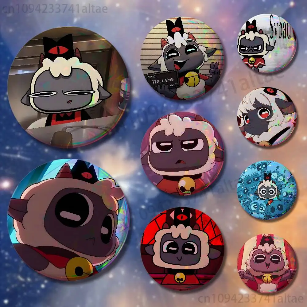 

C-Cult of the L-Lamb Game Badges Round Cosplay Pin Bag Decor Fans Collect Friends Gifts Brooch Souvenir