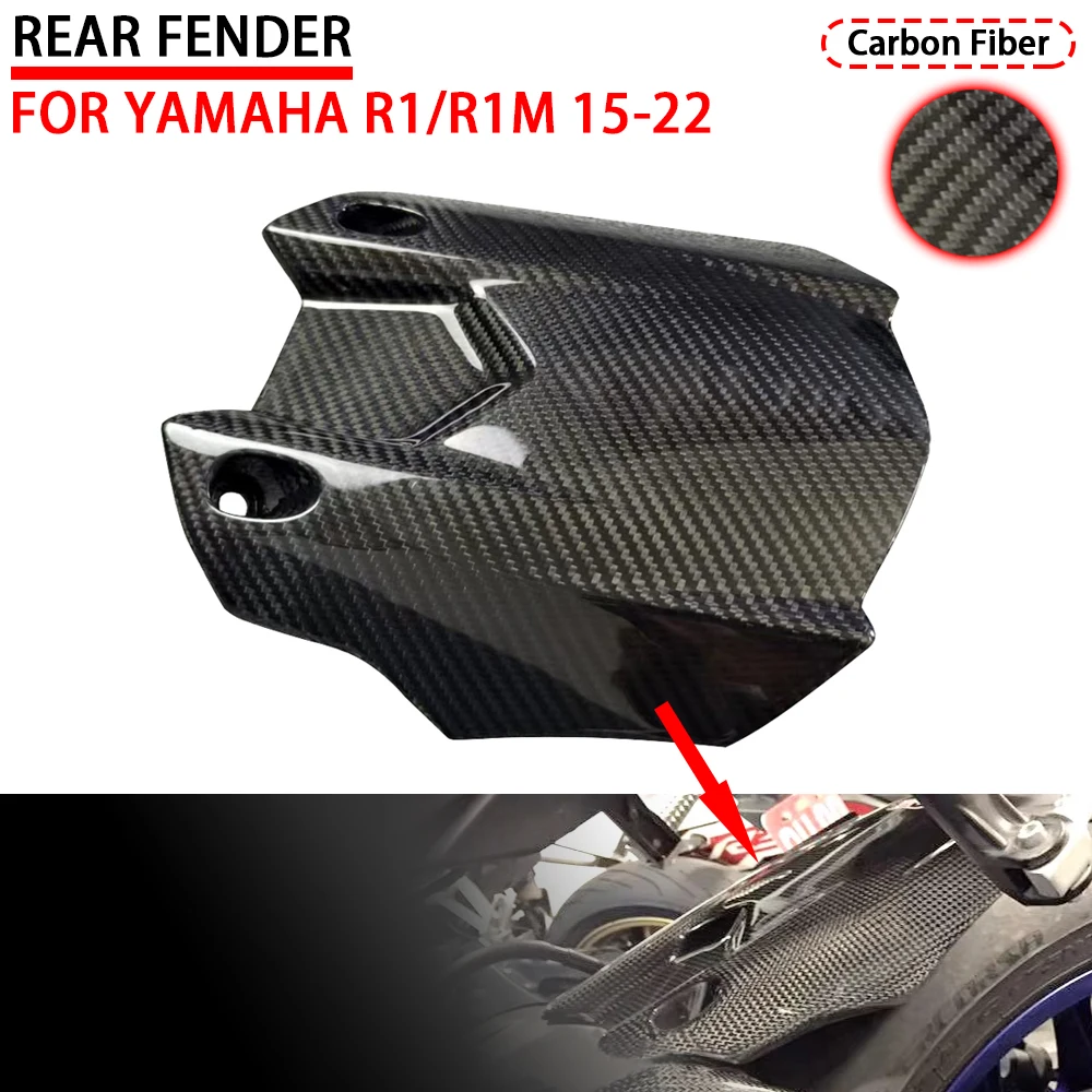 

YZF-R1/R1M For YAMAHA R1 R1M YZFR1 YZF R1M 2015-2022 Motorcycle Real Carbon Fiber Rear Fender Mudguard Splash Guard Accessories