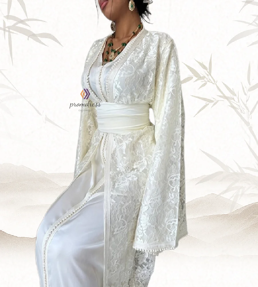 

Plus Size Takchita Wedding Dress Long Sleeve Lace Dubai Abaya Moroccan Bride Dress Turkish Arabic Bridal Gowns 2025 Customized