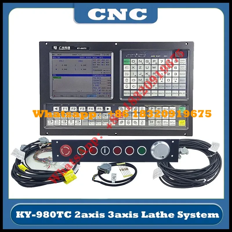 CNC 2axis 3axis Lathe Motion Control System Keyuan KY-980TC  Controller Offline Motion Large Machine Tool Equipment
