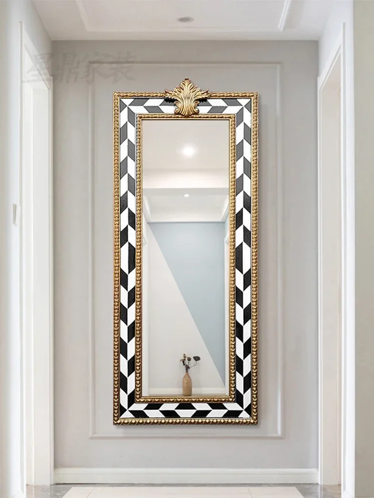 French Style Full Body European Floor Home Bedroom Home Wall Hanging Dressing Mirror